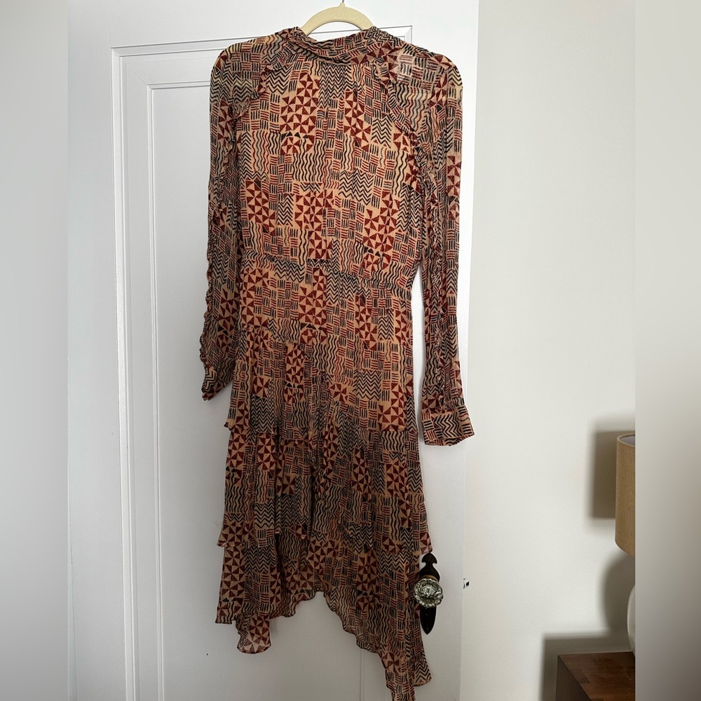 ba&sh high neck midi dress XS